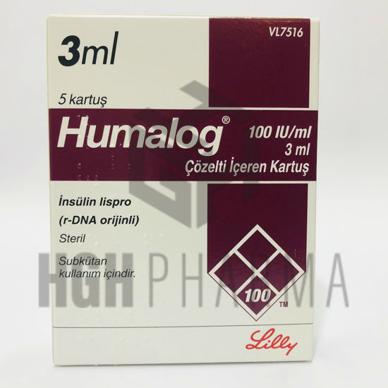Humalog 100IU 3ml-5 Cartridges
